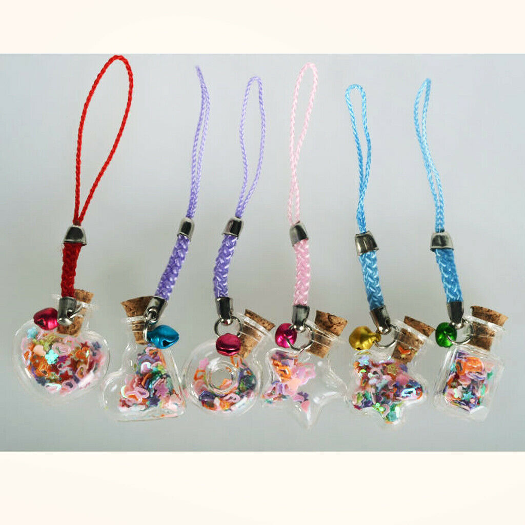 20pcs Mini Fancy Empty Clear Glass Bottle Wishing With Cork Necklace Pendant