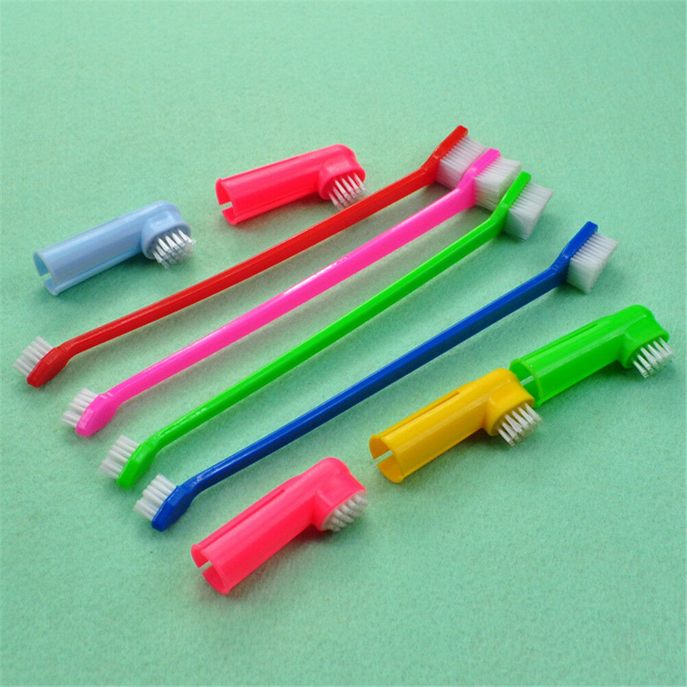 Super Soft Pet Finger Toothbrush Dog Cat Brush Addition Bad Breath Tart.l8