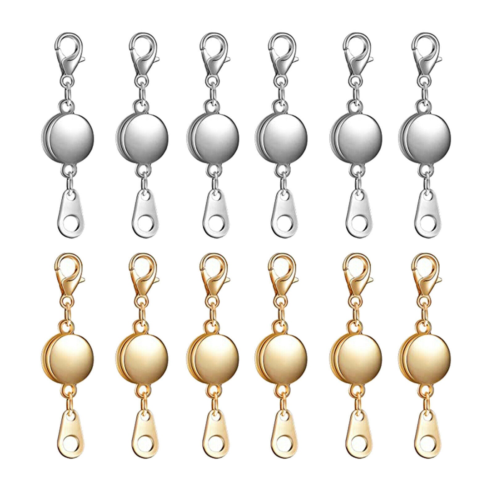 12pcs Jewelry Locking Magnetic Clasp Closures Hook for Necklace Making