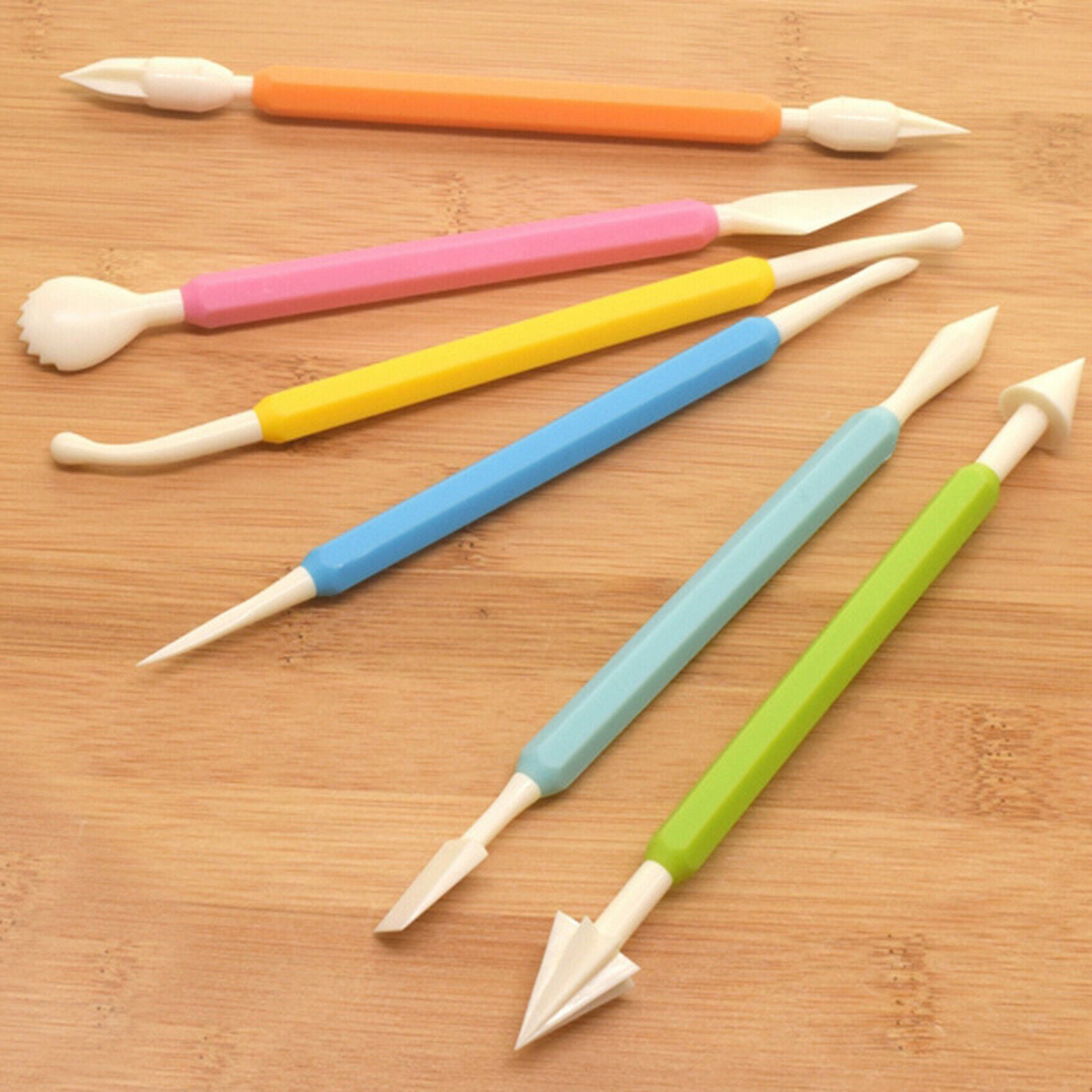 9x Plastic Clay Sculpting Tools Set DIY Ceramic Pottery Modeling Smoothing