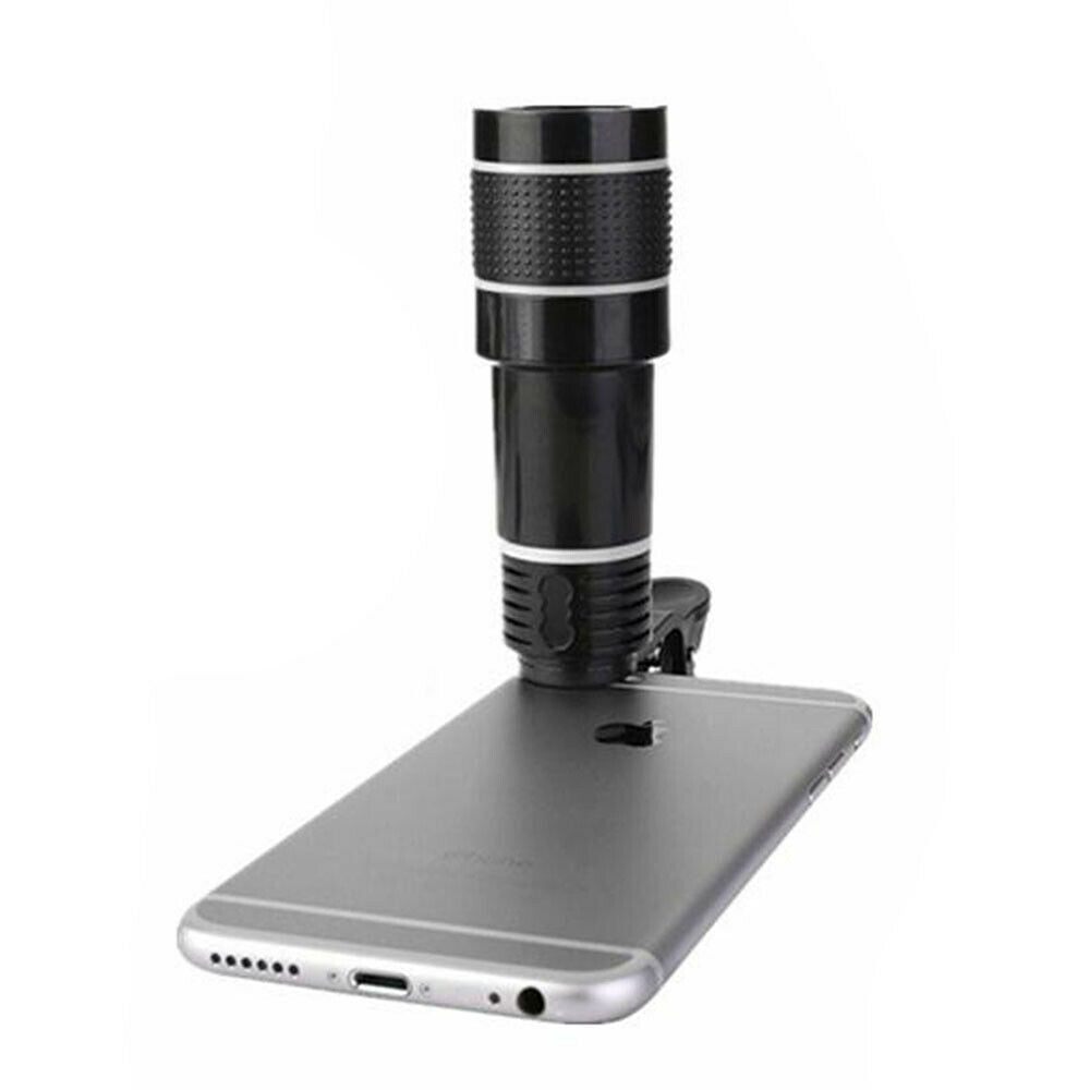 20x Zoom Lens Telescope Telephoto Clip on For Mobile Camera stand Phone F5V8