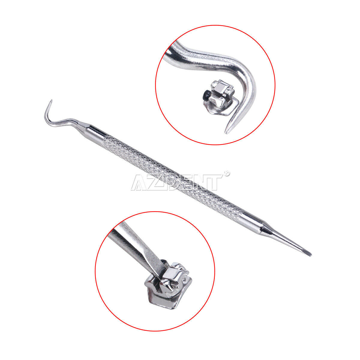 Dental Self-Ligating Brackets 8Pc Buccal Tube MBT.022 345 Movable Hook Marked