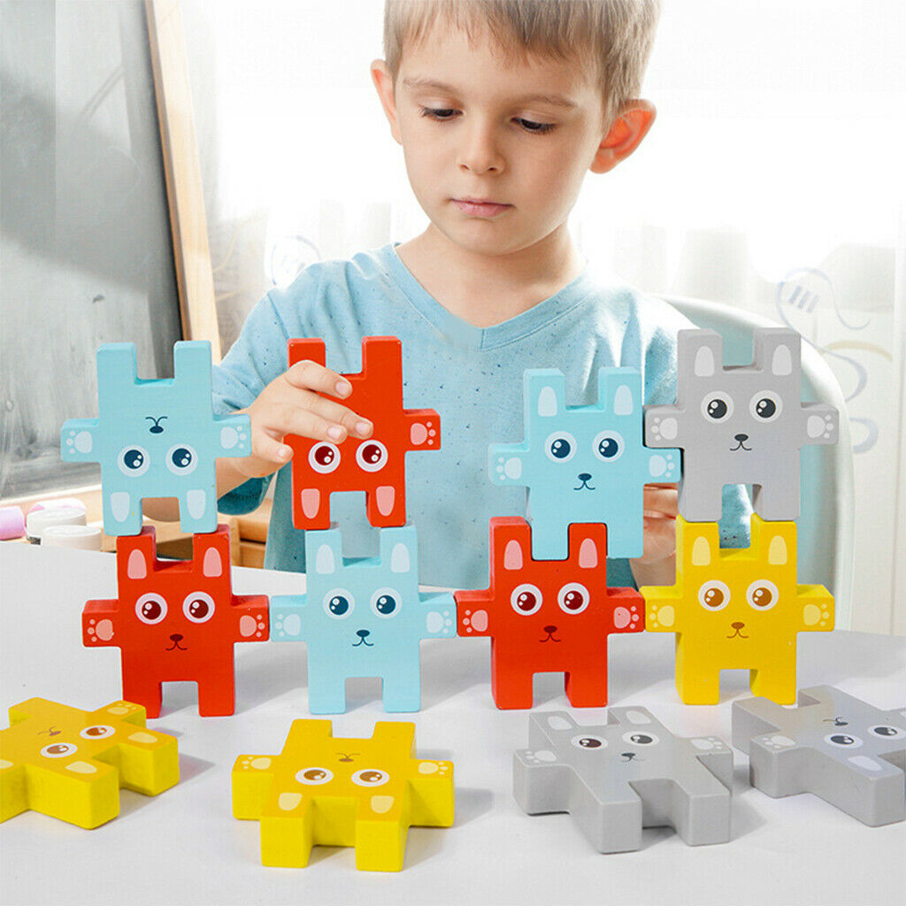 Cute Rabbit Building Block Stacked Playset Cultivate Concentration Playful