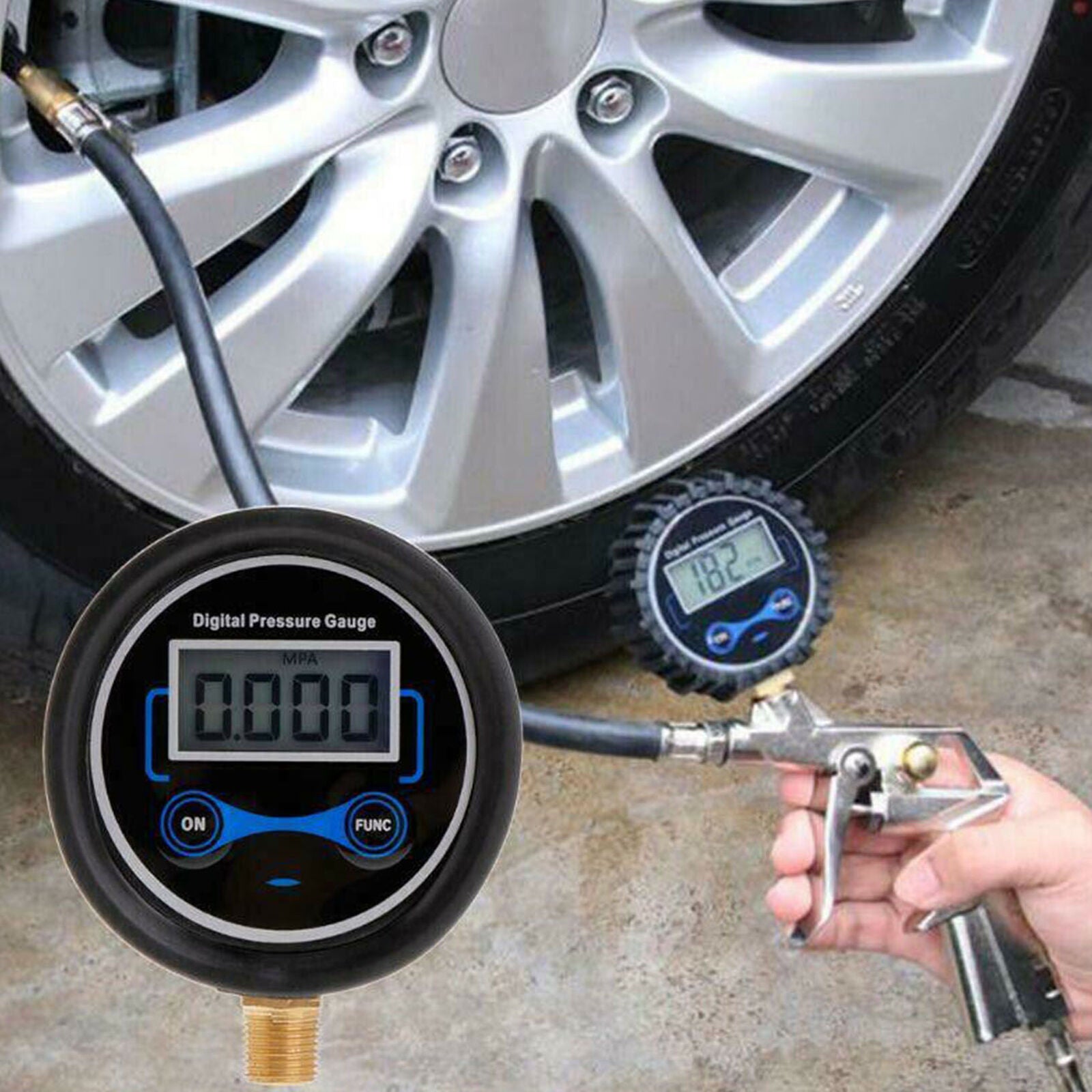 1/8 NPT Tire Pressure Guage Digital Car Truck Air PSI Meter Tester Tyre Gauge