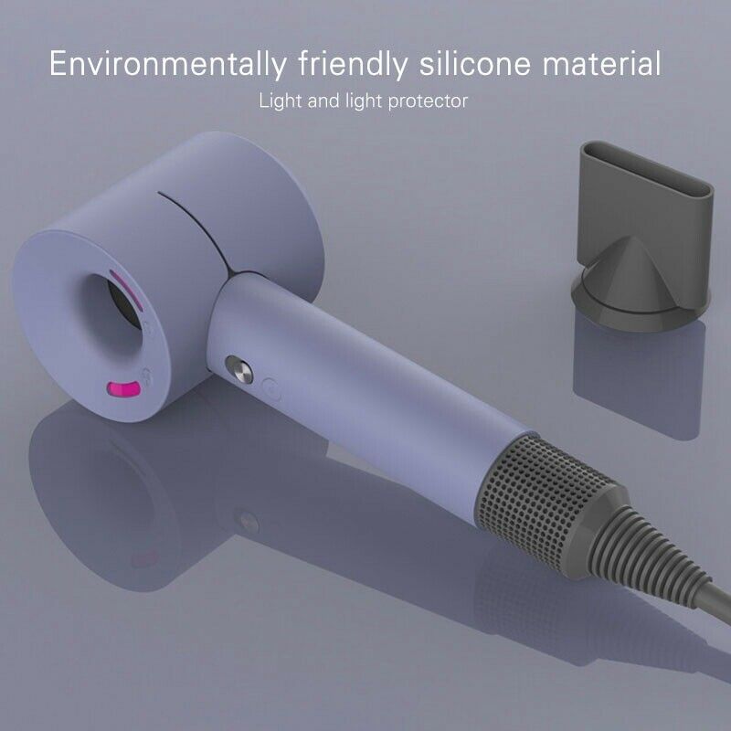 Purple Soft Silicone Protective Cover for Dyson Supersonic Hair Dryer,360 FullA3