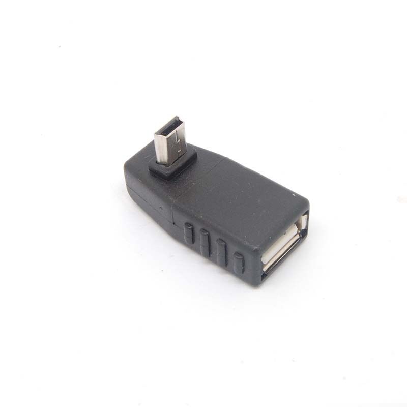 90 Degree Up Angle New A Female To 5 Pin B Male Mini USB OTG Host Adapter USB2.0
