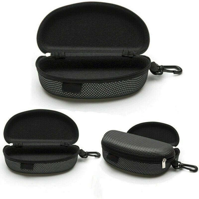 Portable Zipper Eye Glasses Sunglass Hard Case Box Large-Holde protector H2O1