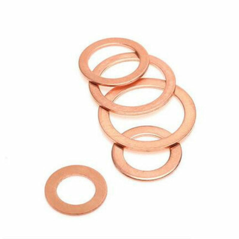 50pcs 5 Sizes Motorcycle ATV Brake Fuel Banjo Seal Copper Crush Washer Kit