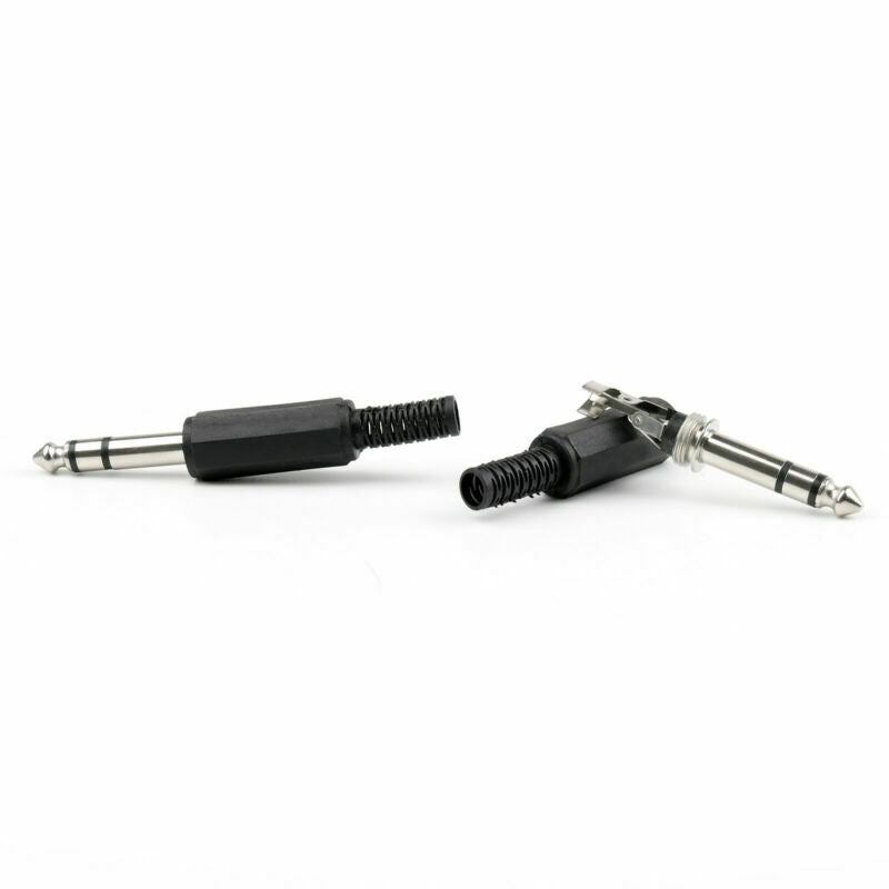 10 Pcs 6.3mm Male Trs 1/4" Stereo Jack Audio Plug Connector Soldering USA