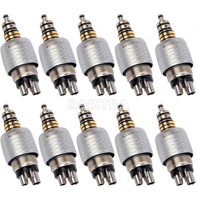 3X Dental Quick Coupling Coupler Connector for 6 Holes RQ-04 Fiber Handpiece