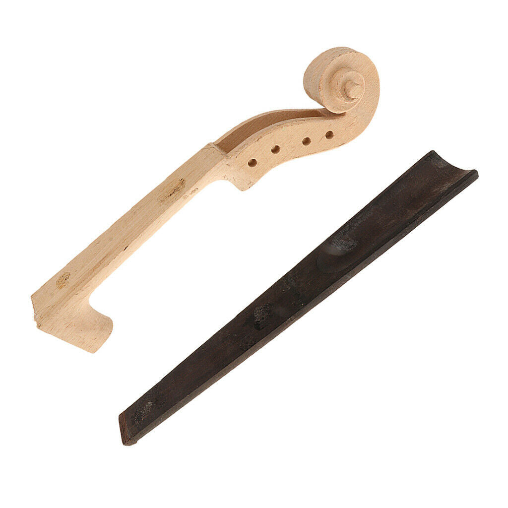 Replacement Maple Neck + Ebony Fingerboard for 4/4 Violin Musical Instrument