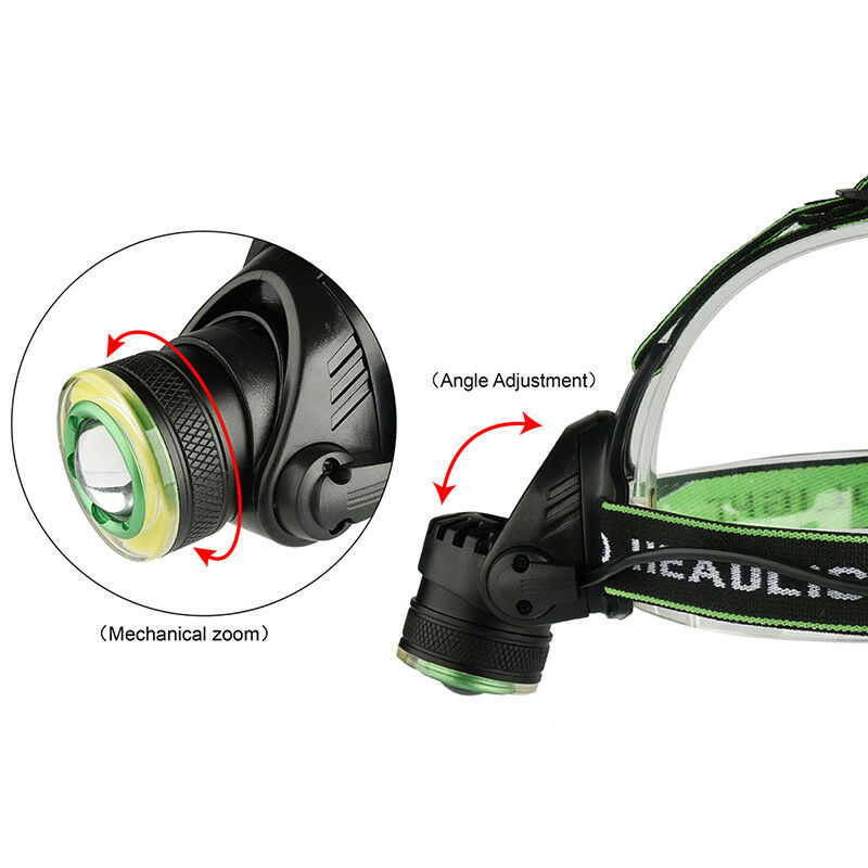 Rechargeable XML-T6+COB Headlamp 18650 Headlight Head Lamp Torch BDAU