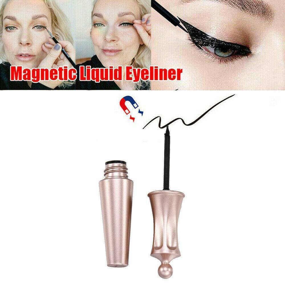 3 Pairs Waterproof Magnetic Eyeliner Eyelashes and Tweezer Long Lashes Kit 2019