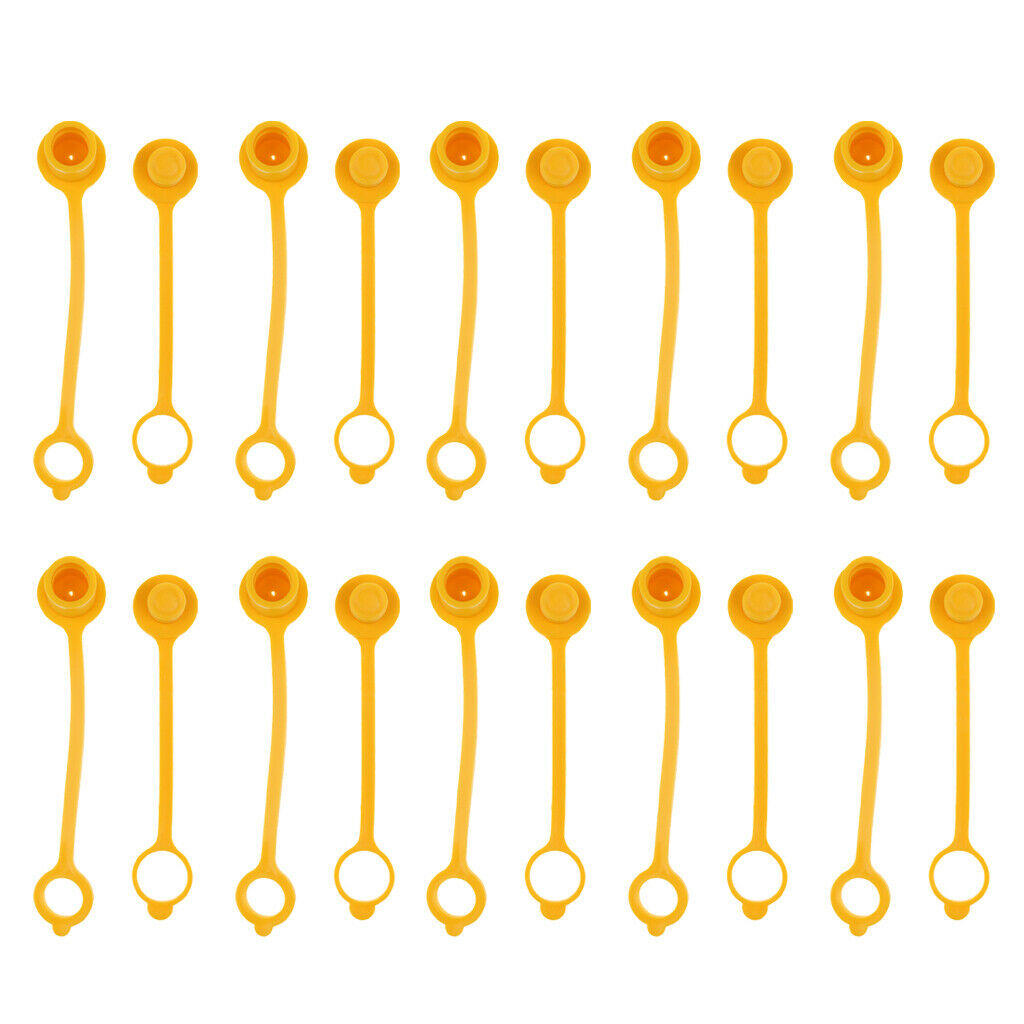20pcs 3/8inch Hose Plug &  , Propane / Natural LP Gas Quick Connect, Yellow