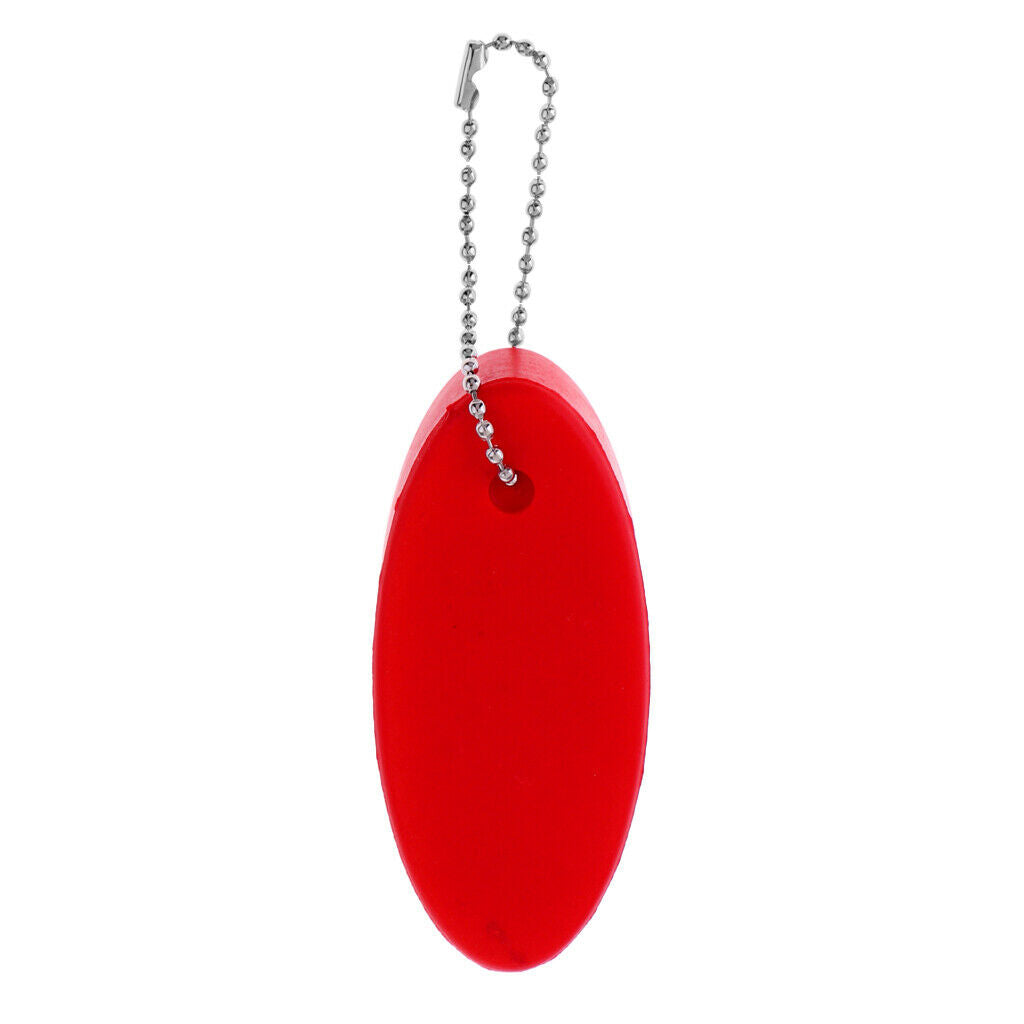 Lightweight Water Sports Floating Oval Keychain Water Key Float Buoy Red
