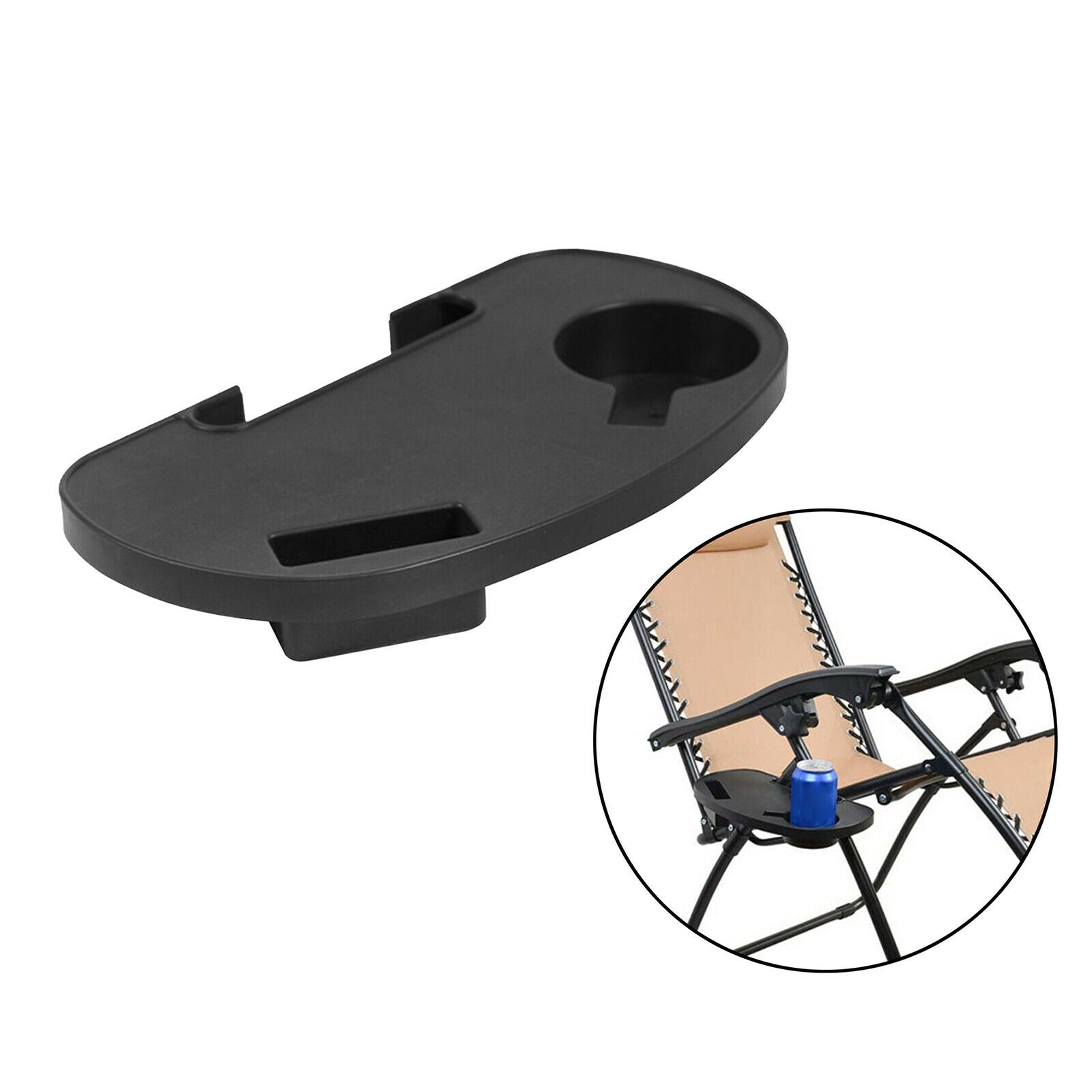 2X Plastic Universal Anti Gravity Chair Cup Holder Patio Recliner Camping Chair