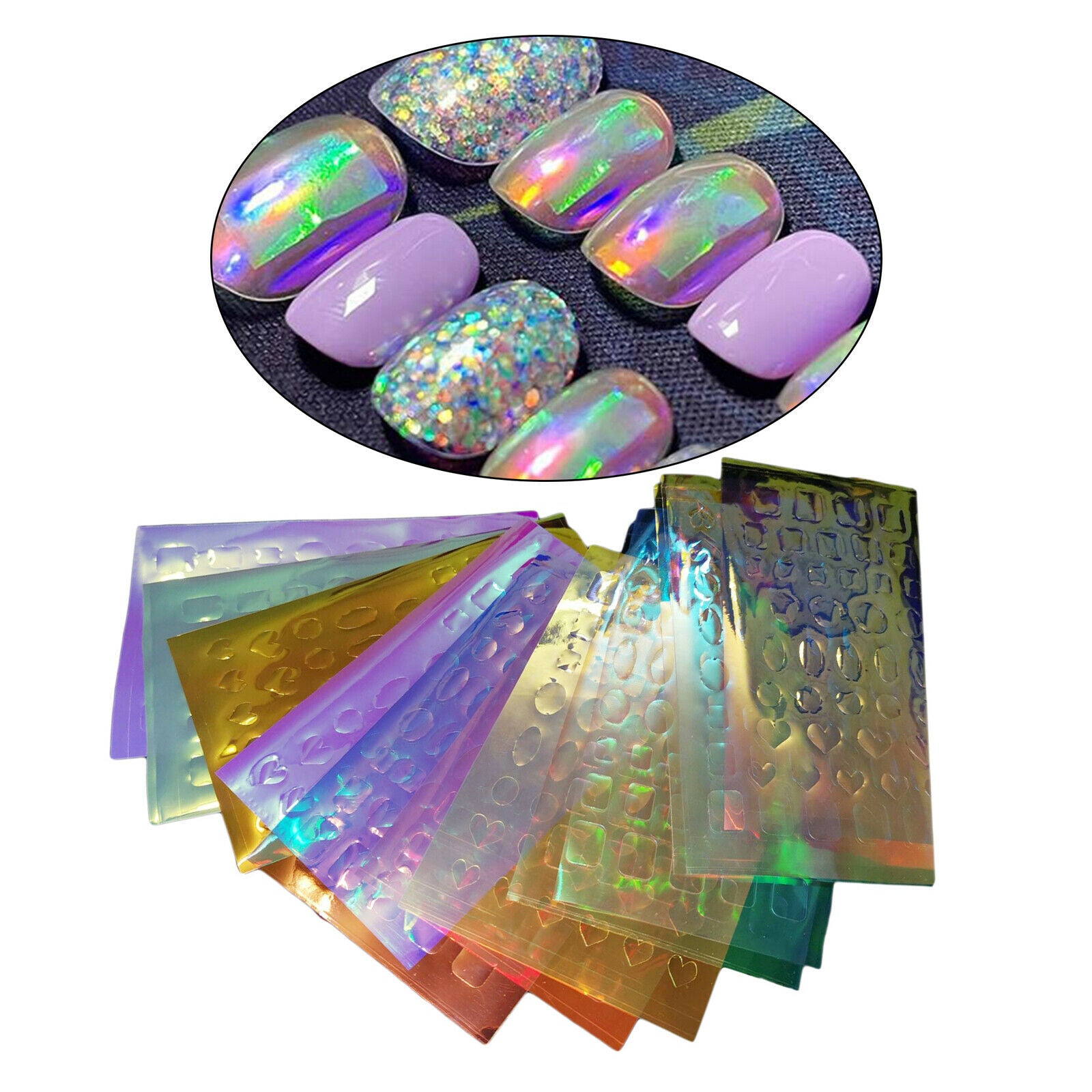 11Pcs Nail Art Stickers Wrapped Manicure Nail Tools for Women Girls Home Use