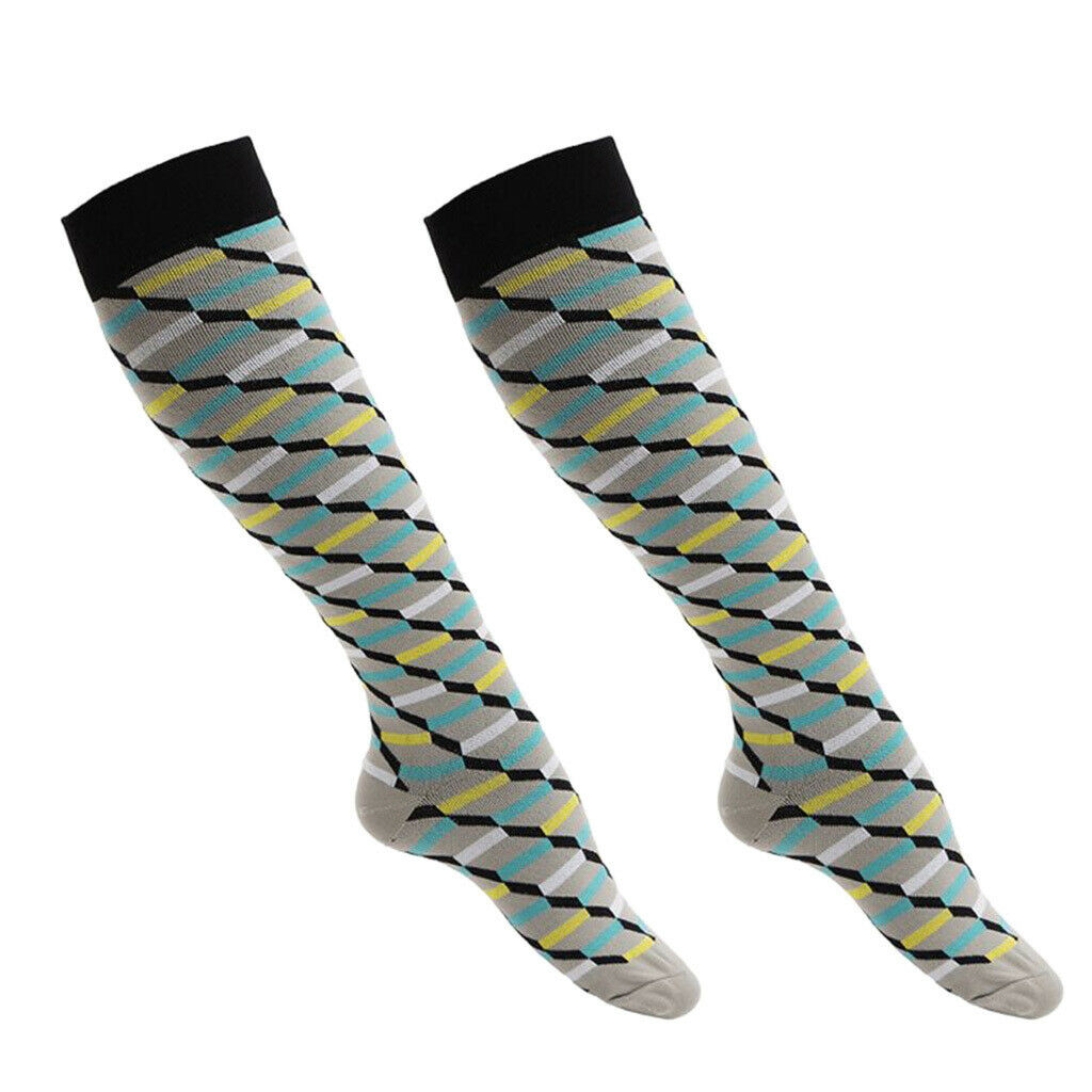 1 Pair Women Running Sports Leg Support Sleeves Compression Socks M S 03