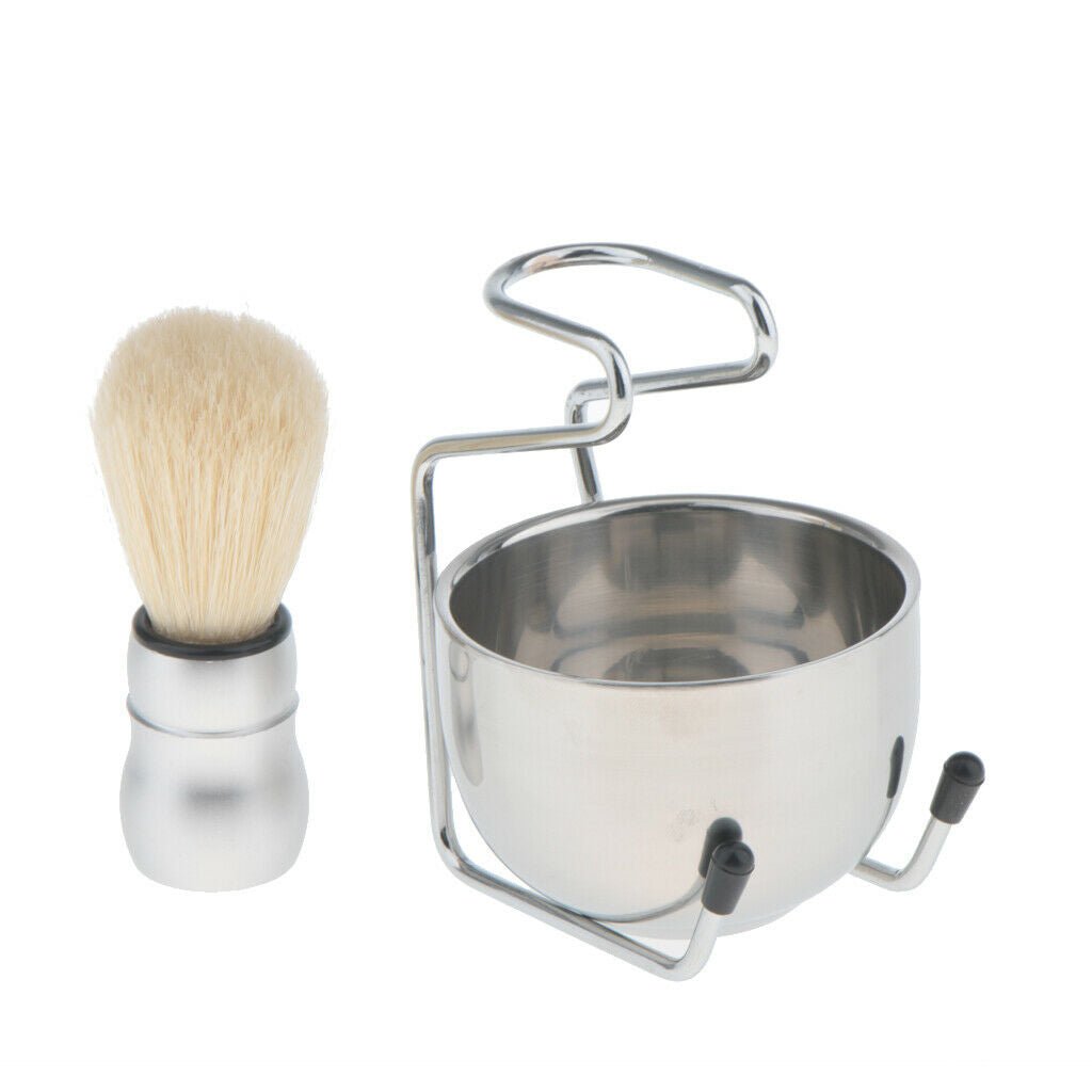 Shaving Set - Shaving Brush, Shaving Bowl, Bath Soap Shaving Set, Alloy Holder