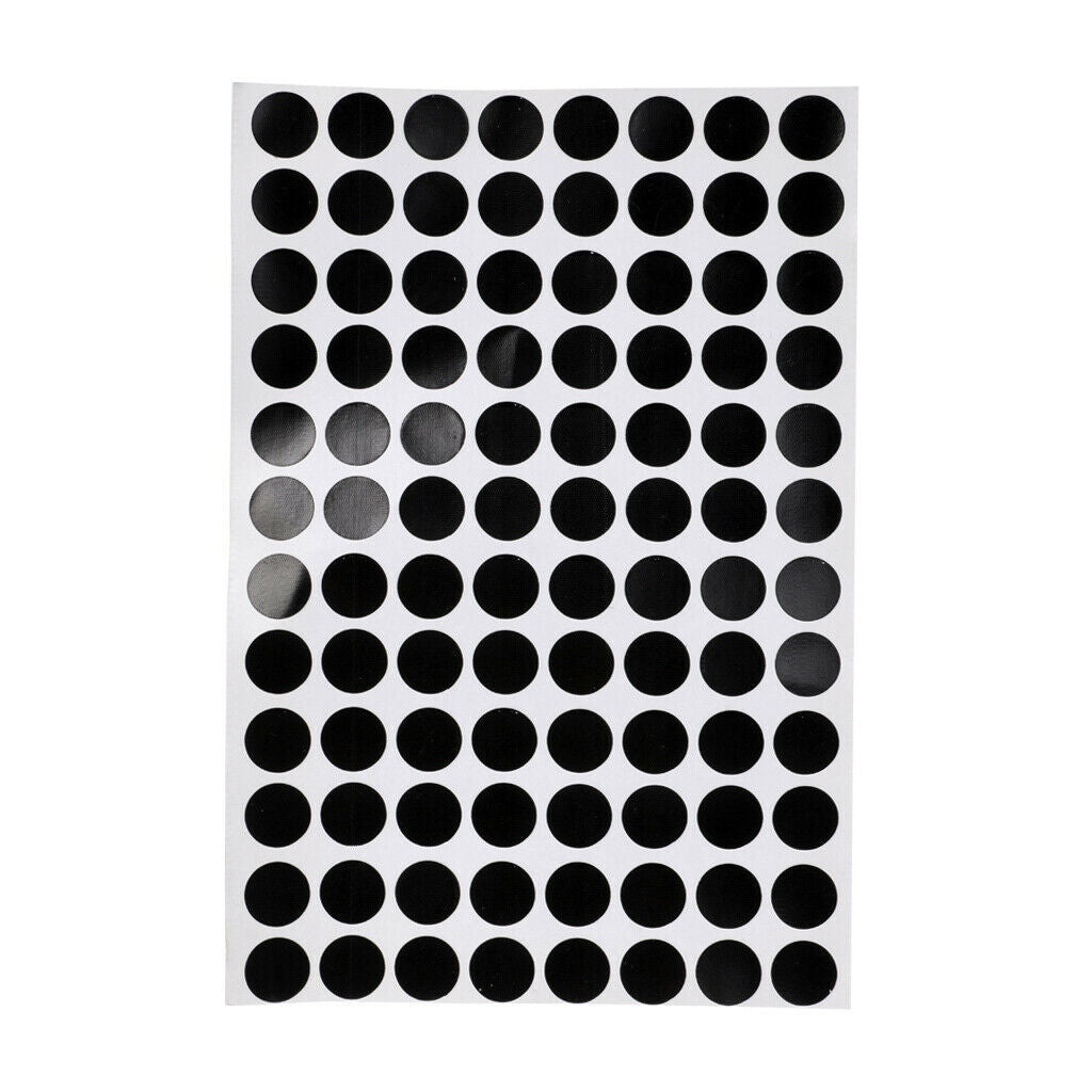 96Pcs/Sheet 1.2cm Black Self Adhesive Pool Table Spot Marking Stickers