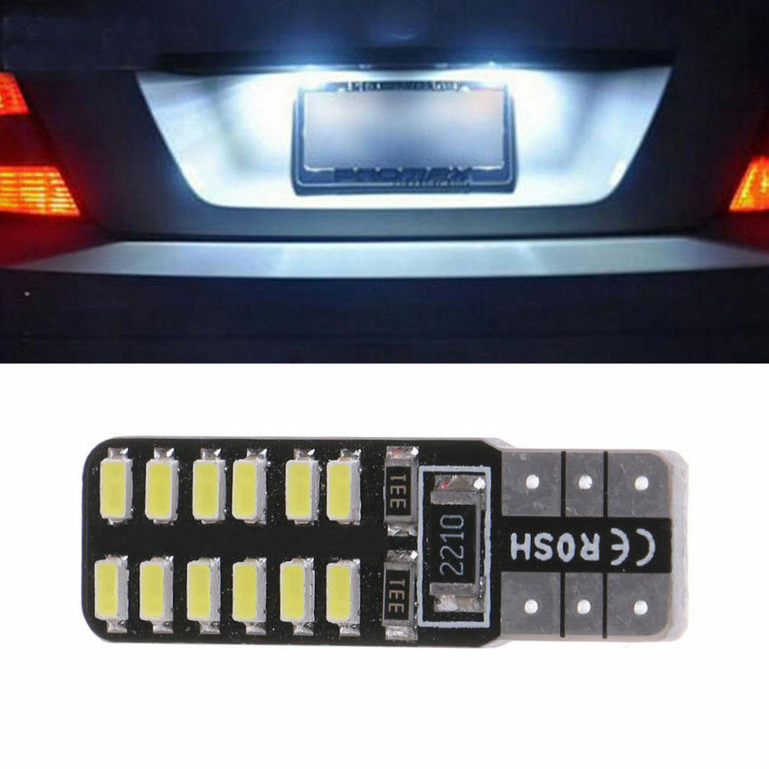 2x T10 168 194 W5W 3014 24SMD LED Canbus No Error Car Side Wedge White LED Light