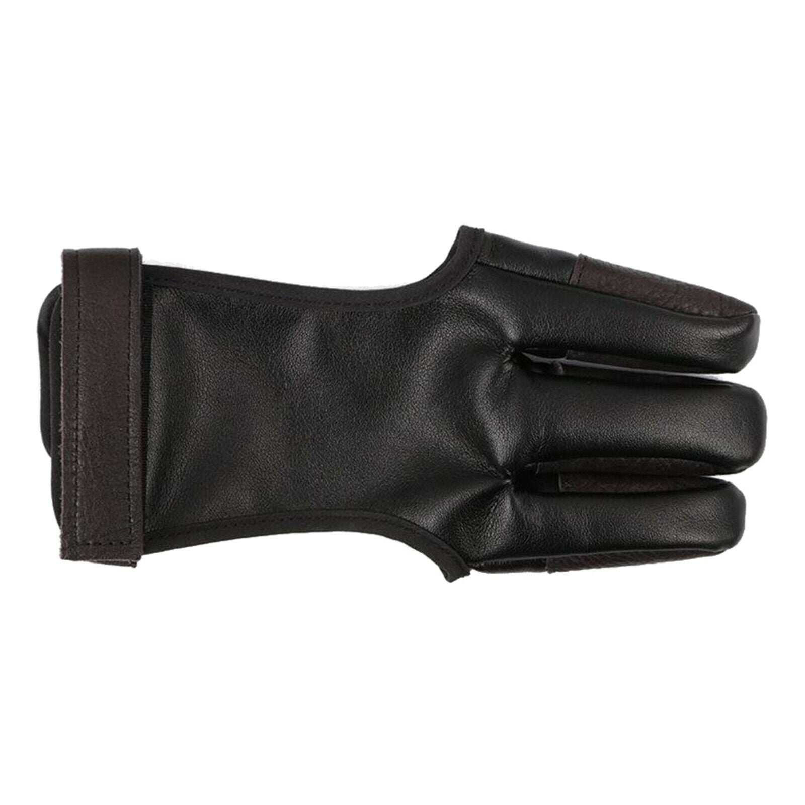 Leather Archery Gloves 3-Finger Left Right Archer Fingers Tab Training Aids
