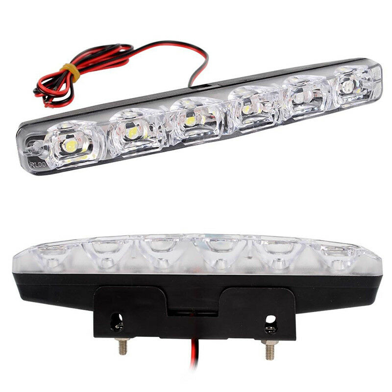 2PCS 12V 6 LED Daytime Running Light DRL Car Fog Day Driving Lamp Lights Kit Lt