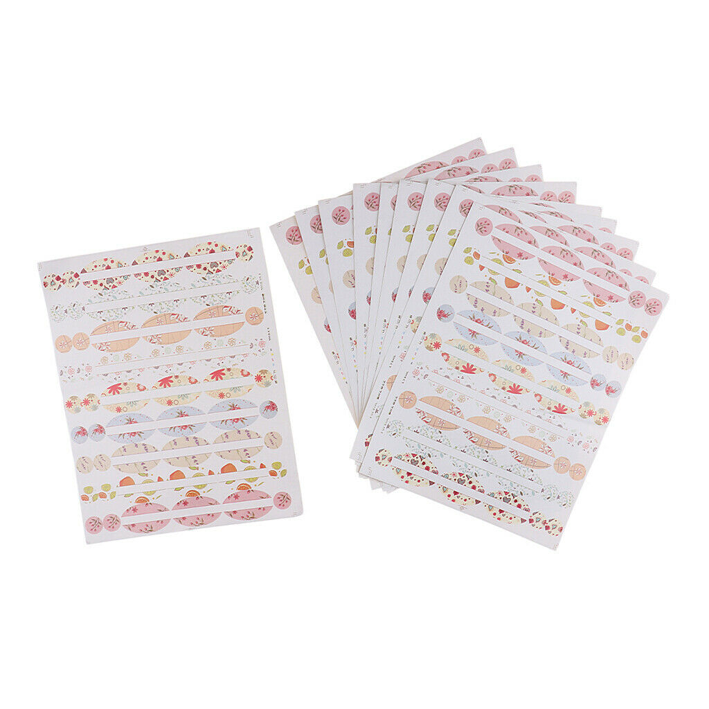 10 Sheets of Essential Oil Labels / Aromatherapy Labels PVC Adhesive Label