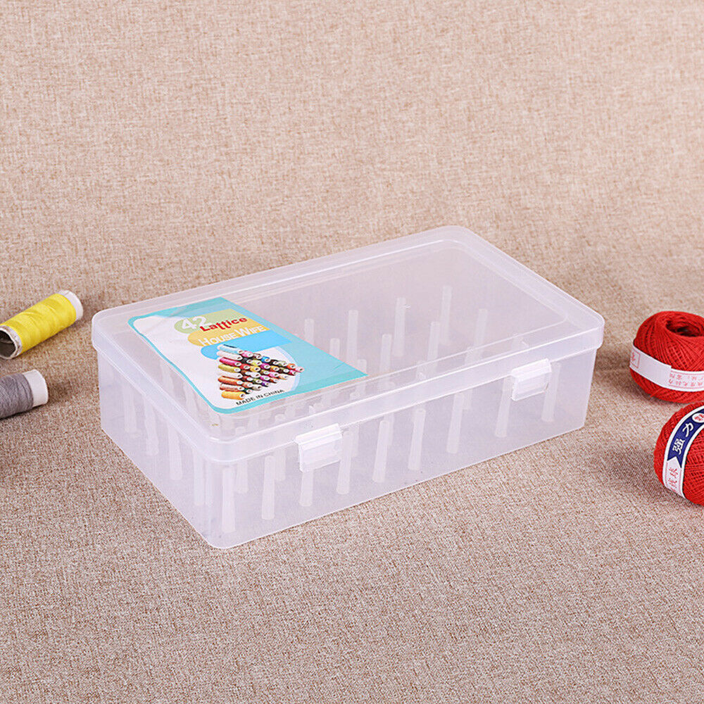 42 Spool Sewing Thread Storage Box Embroidery Bobbin Case Holder Organizer Acc