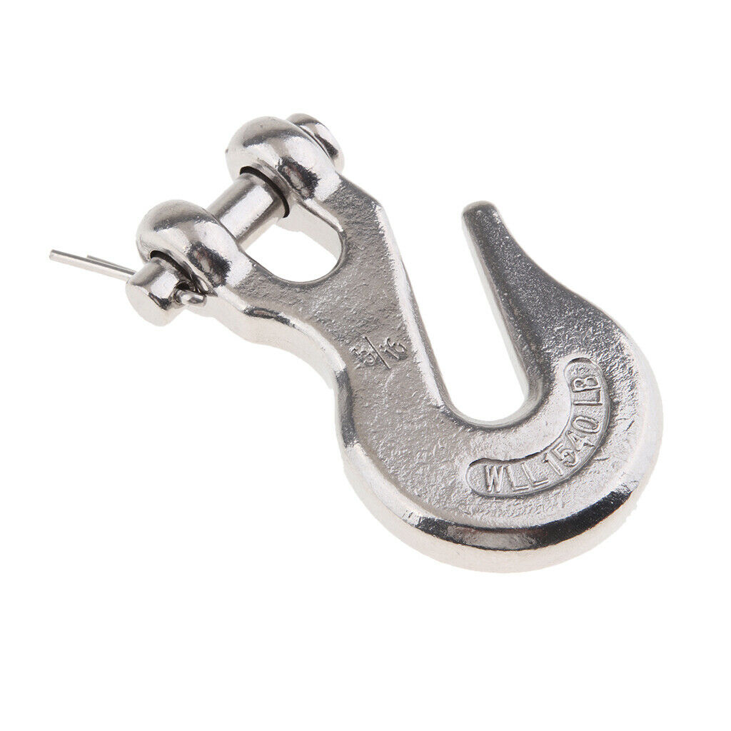 316 Stainless Steel Clevis Grab Hook Rigging Tow Winch Equipment (5/16 Inch)
