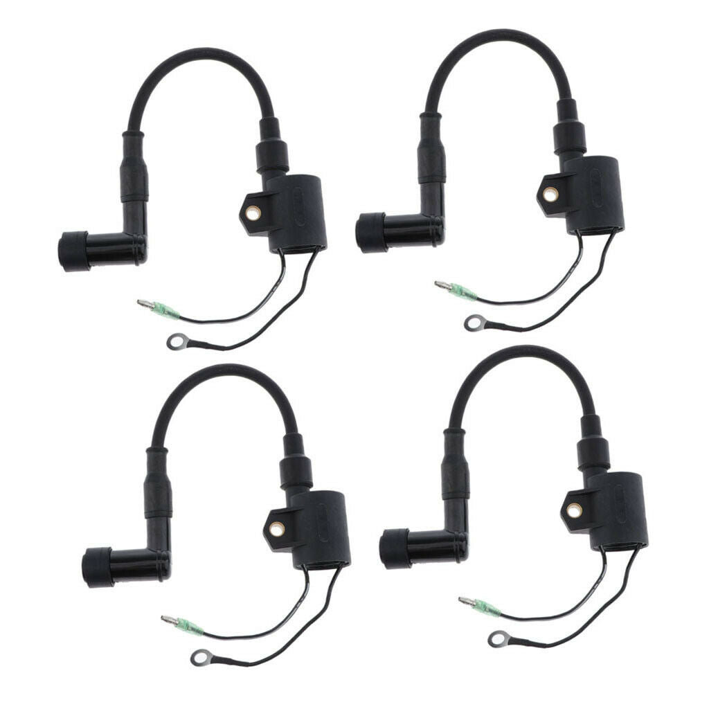 4pcs Ignition Coil Assembly for Yamaha 40HP Outboard Engine 6H5-85570-00