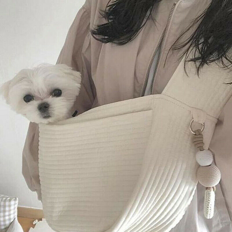 Pet Dog Puppy Kitten Carrier Travel Handbag Canvas Single Shoulder Sling Bag Rf