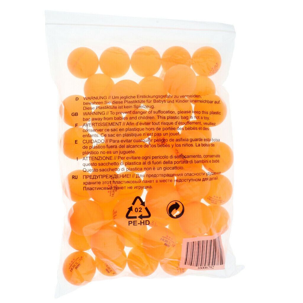 50 Pieces 40mm Table Tennis Balls  Pong Practice Training Ball Durable