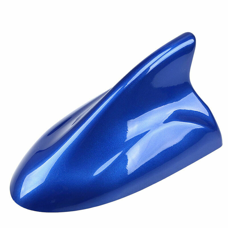 Universal Blue Shark Fin Antenna Aerial AM/FM Signal Roof Aerial for Car SUV ABS