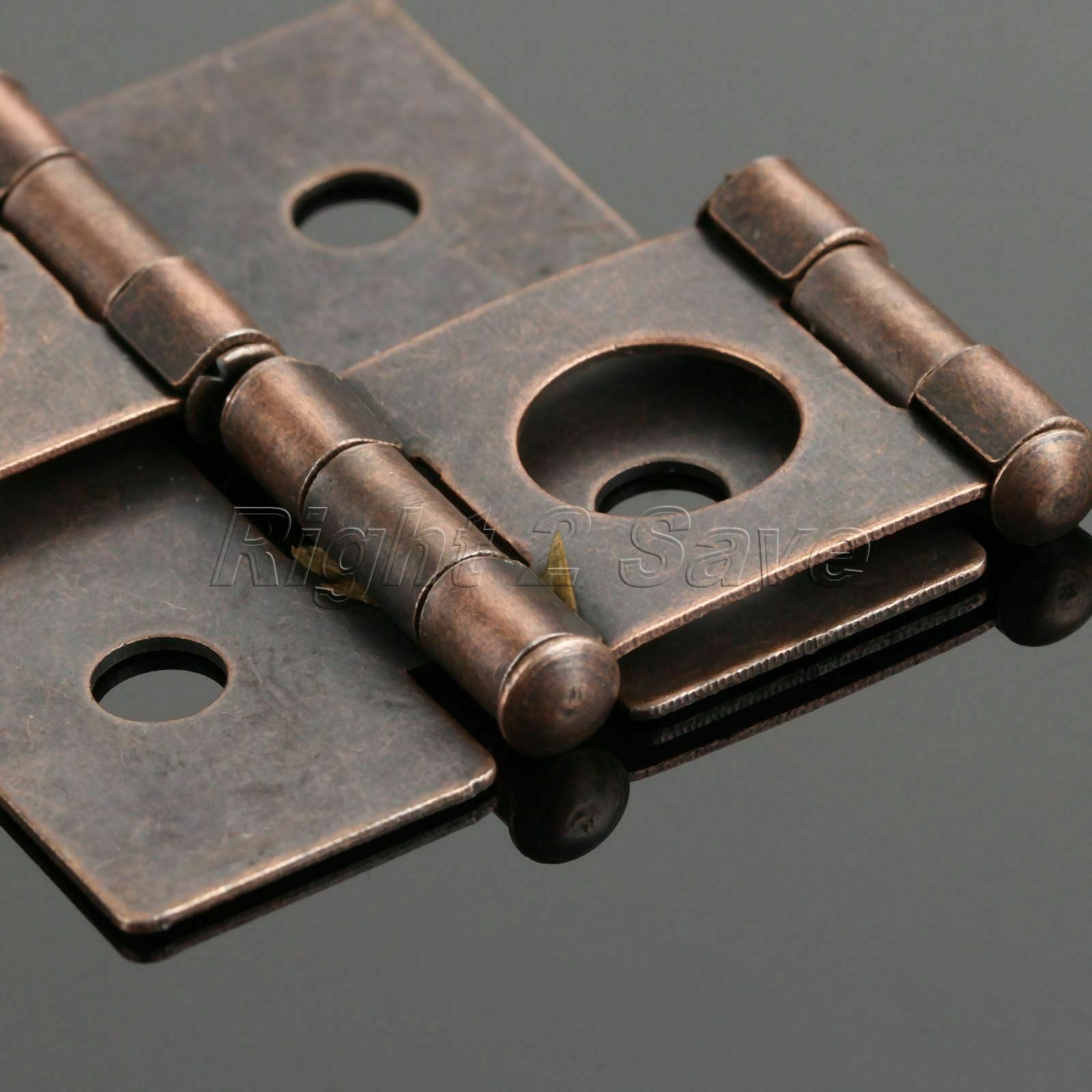 2 x Decorative Hinges Cabinet Cupboard Box Door Kitchen Wardrobe Metal Hinges