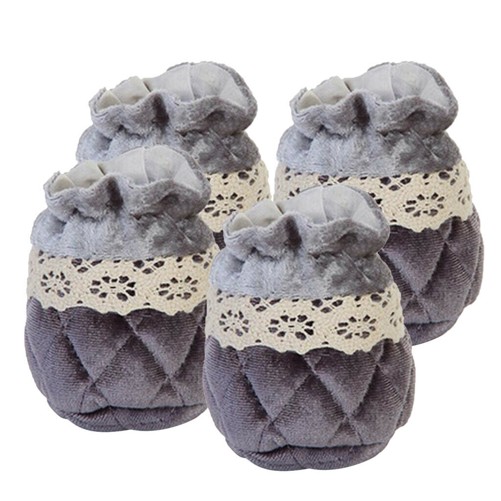 Set of 8 Non-skid Elastic Polyester Chair Leg Socks Floor Protectors Caps
