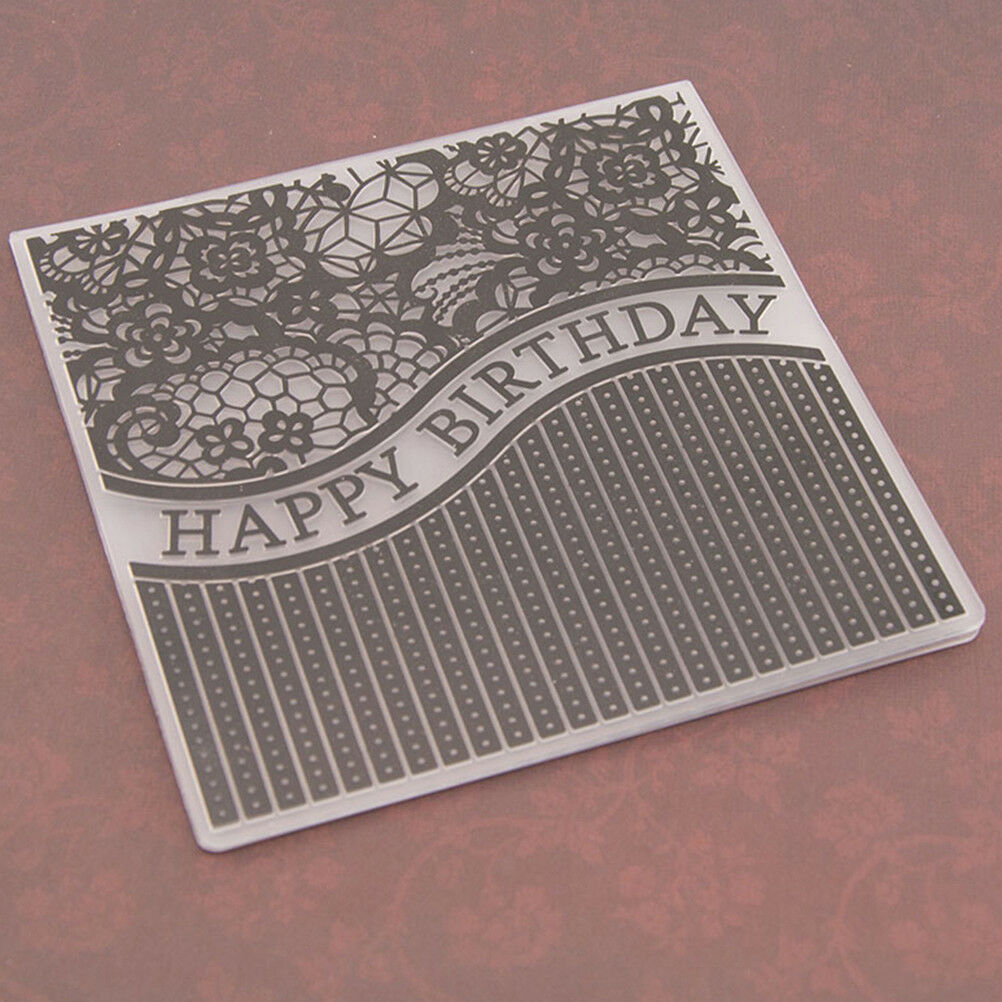 birthday Embossing folders Plastic Embossing Folder For Scrapbooking DI.l8