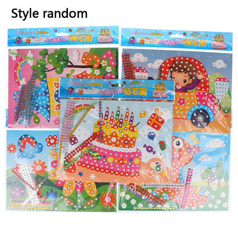 2Pcs DIY Diamond Handmade Stickers Crystal Paste Painting Mosaic Puzzle T.l8