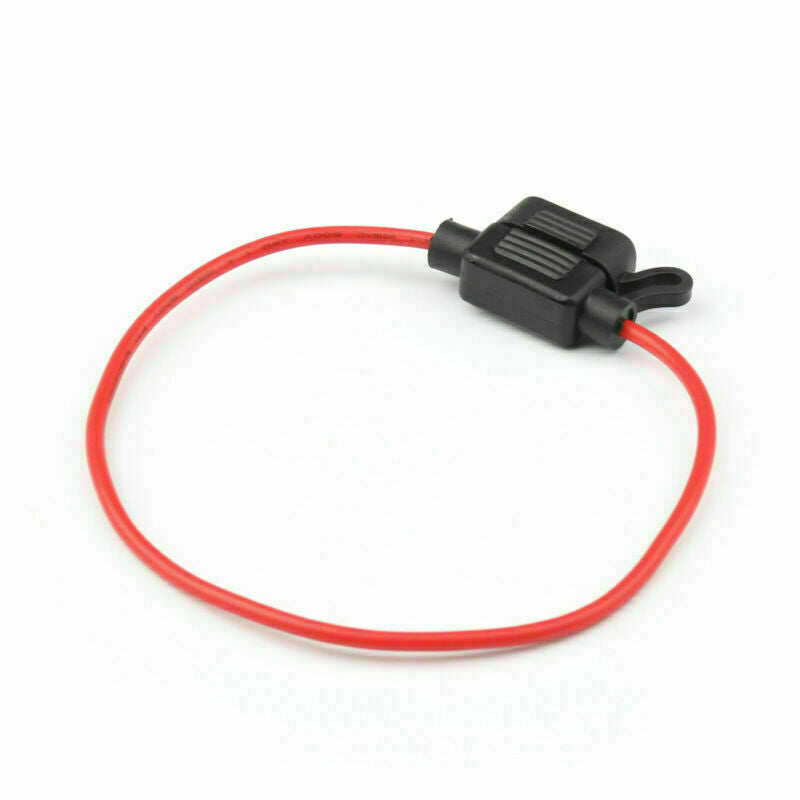 8Pcs Low-profile Mini Blade Fuse Holder Waterproof 16AWG In-Line Wire For Car CA