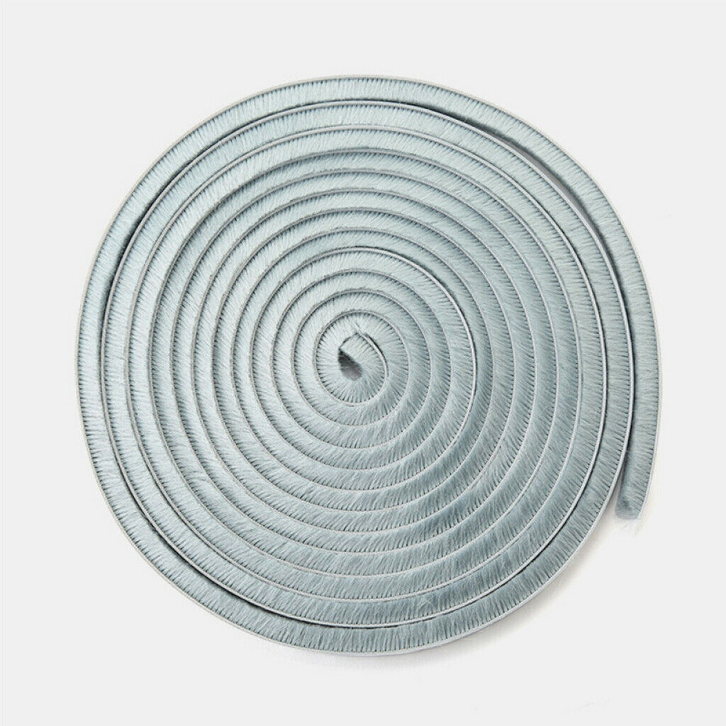 10M Self Adhesive Draught Excluder Brush Window Door Seal Tape Strip-9x5mm