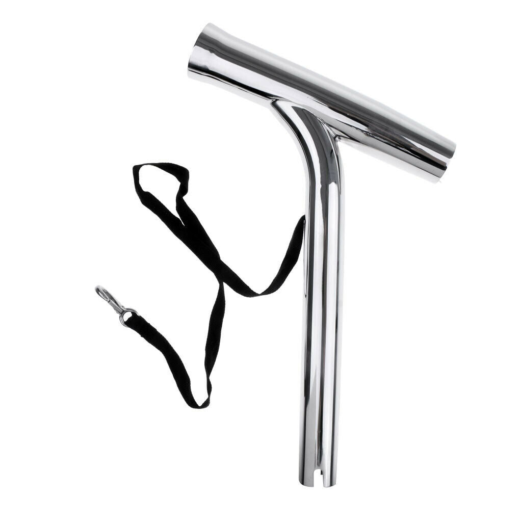 Stainless steel outrigger boat fishing rod holder post resting with bracket