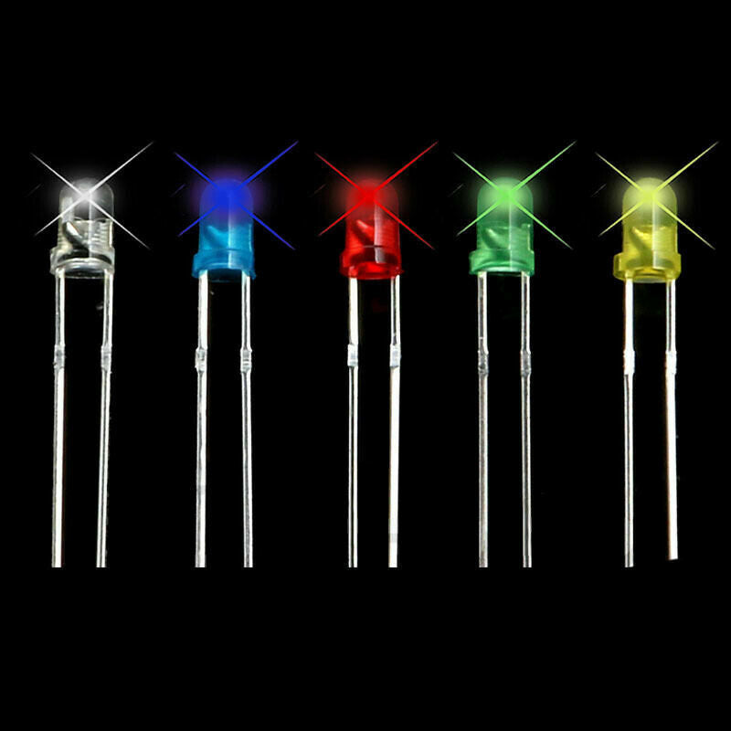 200Pcs 3mm LED Light 5 Color Mixed DIY Assortment Diodes Kit Light-emitting Kit