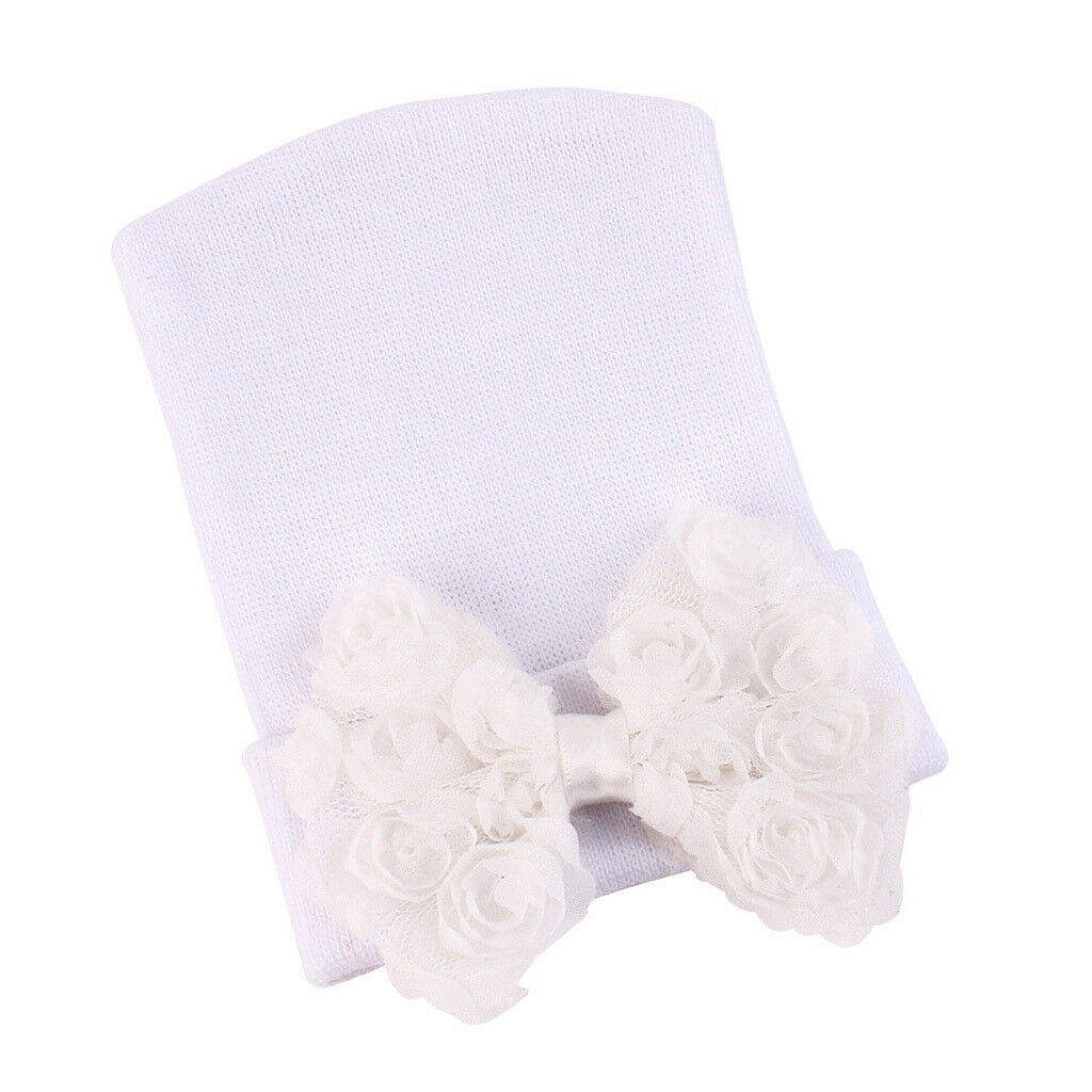 2pcs 0~6 Months Newborn Baby Infant Bowknot    Beanie Hats
