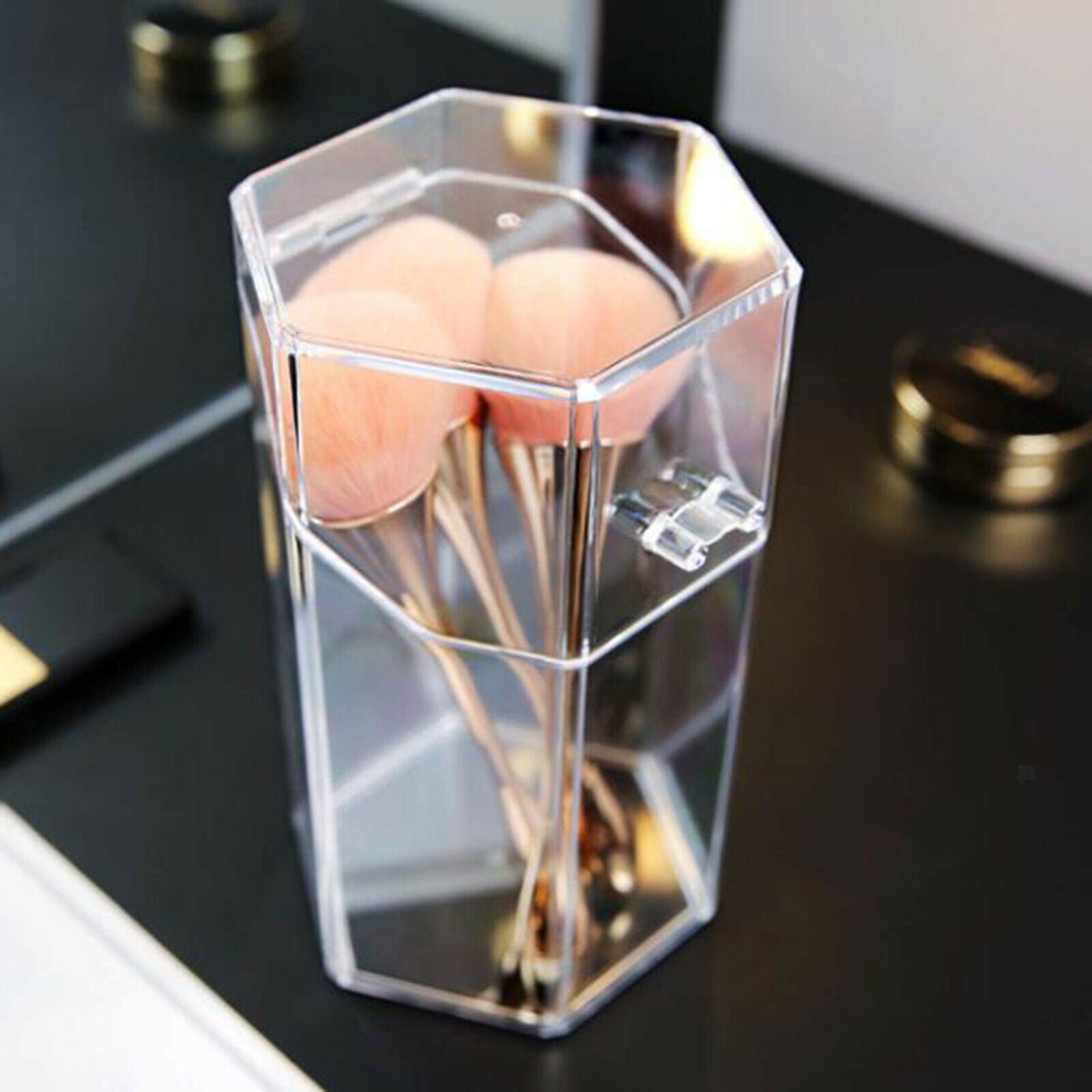 Makeup Brush Holder Hexagon Brush Organiser for Make-Up Tools Pen Brushes