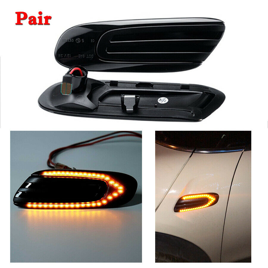 For Mini Cooper 2014-17 F55 F56 F57 Dynamic Flowing LED Side Indicator Lights 2x