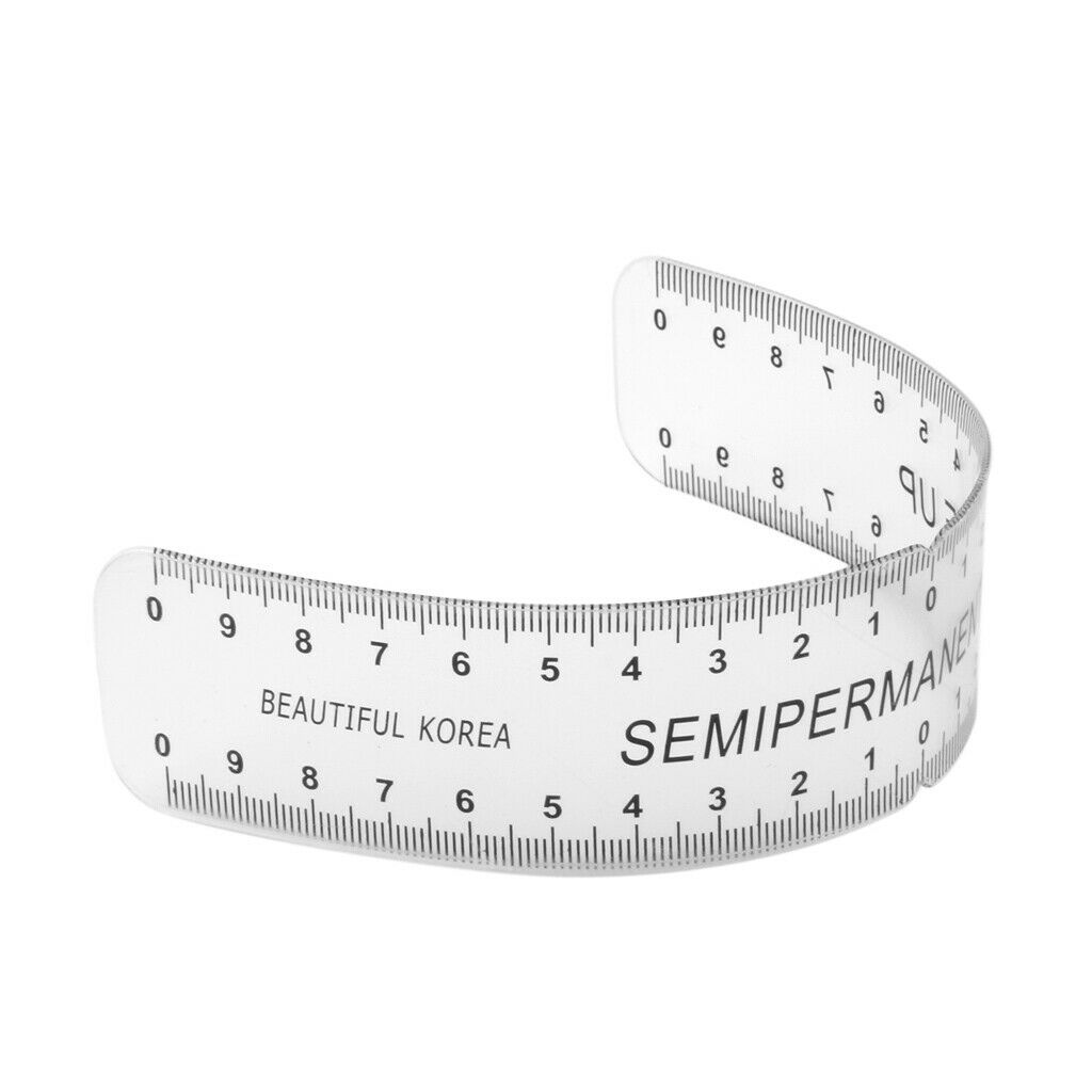 Reusable Plastic Eyebrow Stencil Shaper Brow Permanent Makeup Ruler Supplies