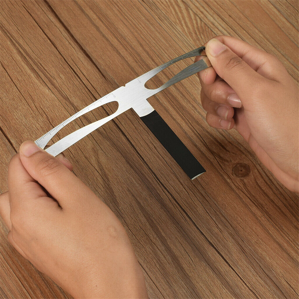2 Type Stainless 3 Point Permanent Makeup Tool Eyebrow Caliper Stencil Ruler