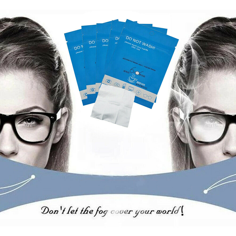 5Pcs/Lot Eyeglasses Anti Fog Cleaning Cloths Lens Cleaning Wipes Anti Fog Cloth