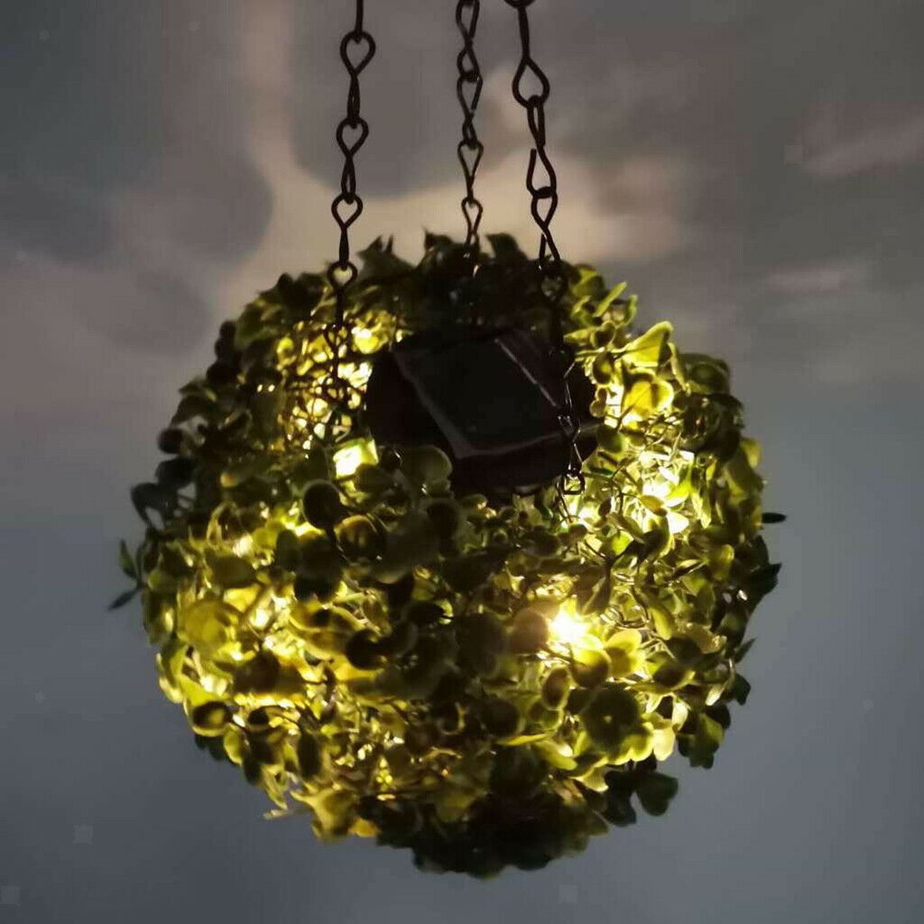 Solar Powered 15 Led Garden Hanging Lantern Outdoor Light Color Changing for