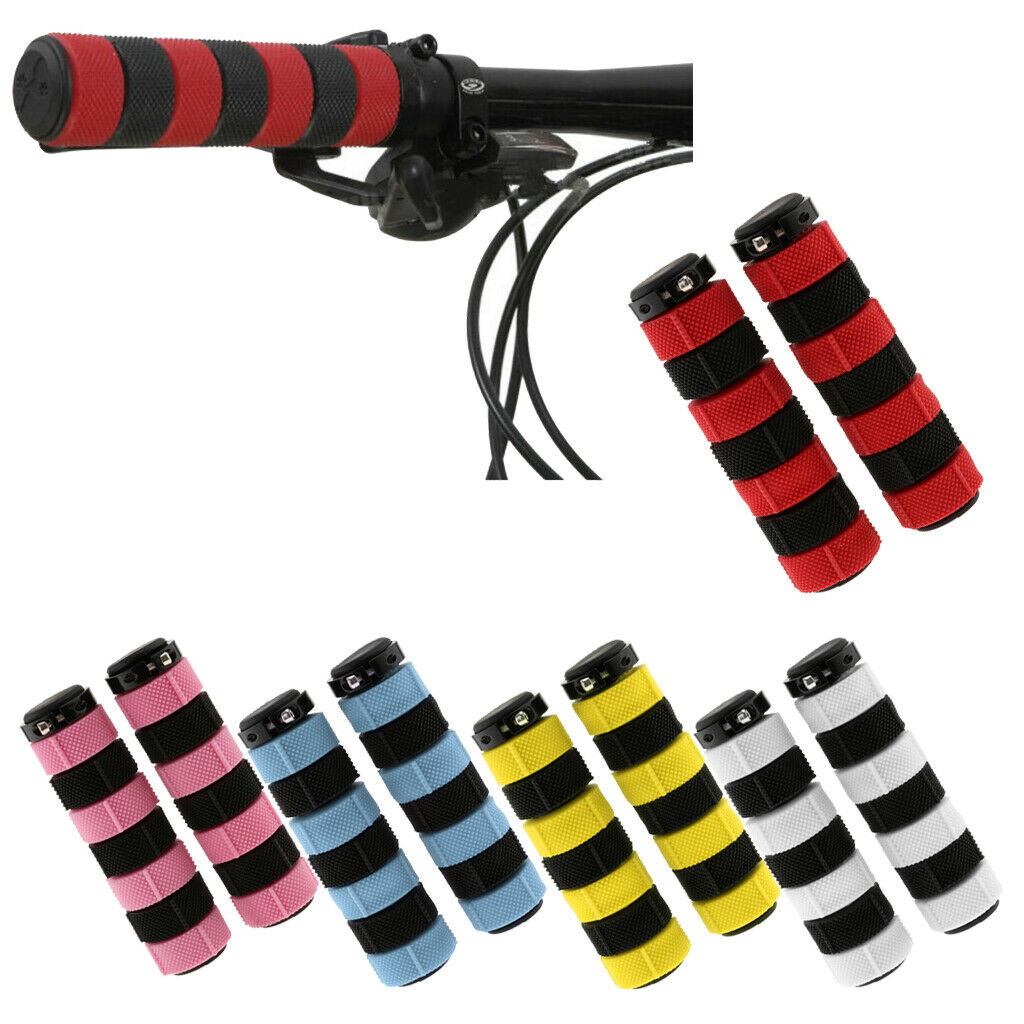 Anti slip MTB Bicycle Bike Handlebar Grips Silicone Gel Cover Pink + Black